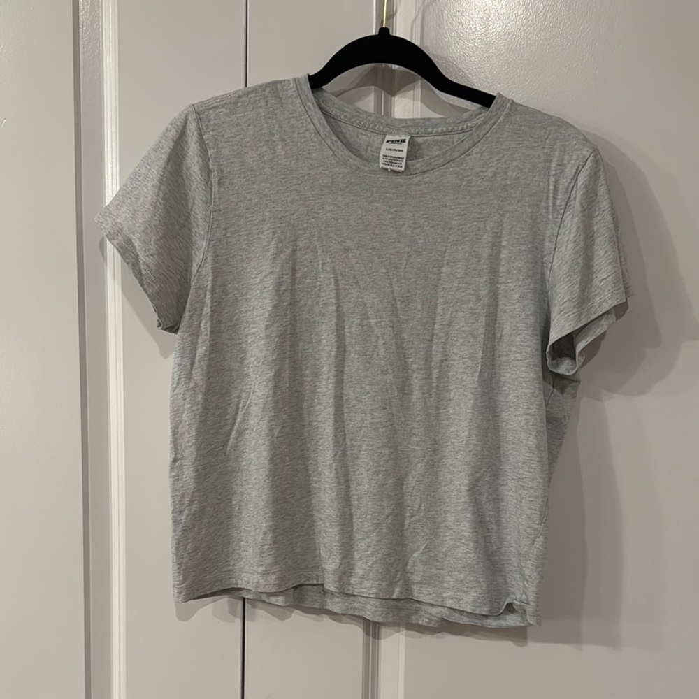 Lightly worn PINK Victorias Secret Gray T-Shirt size L